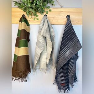 Vintage Scarves Men’s Winter Scarf Wool Silk Y2K Multi color Preppy Casual Men